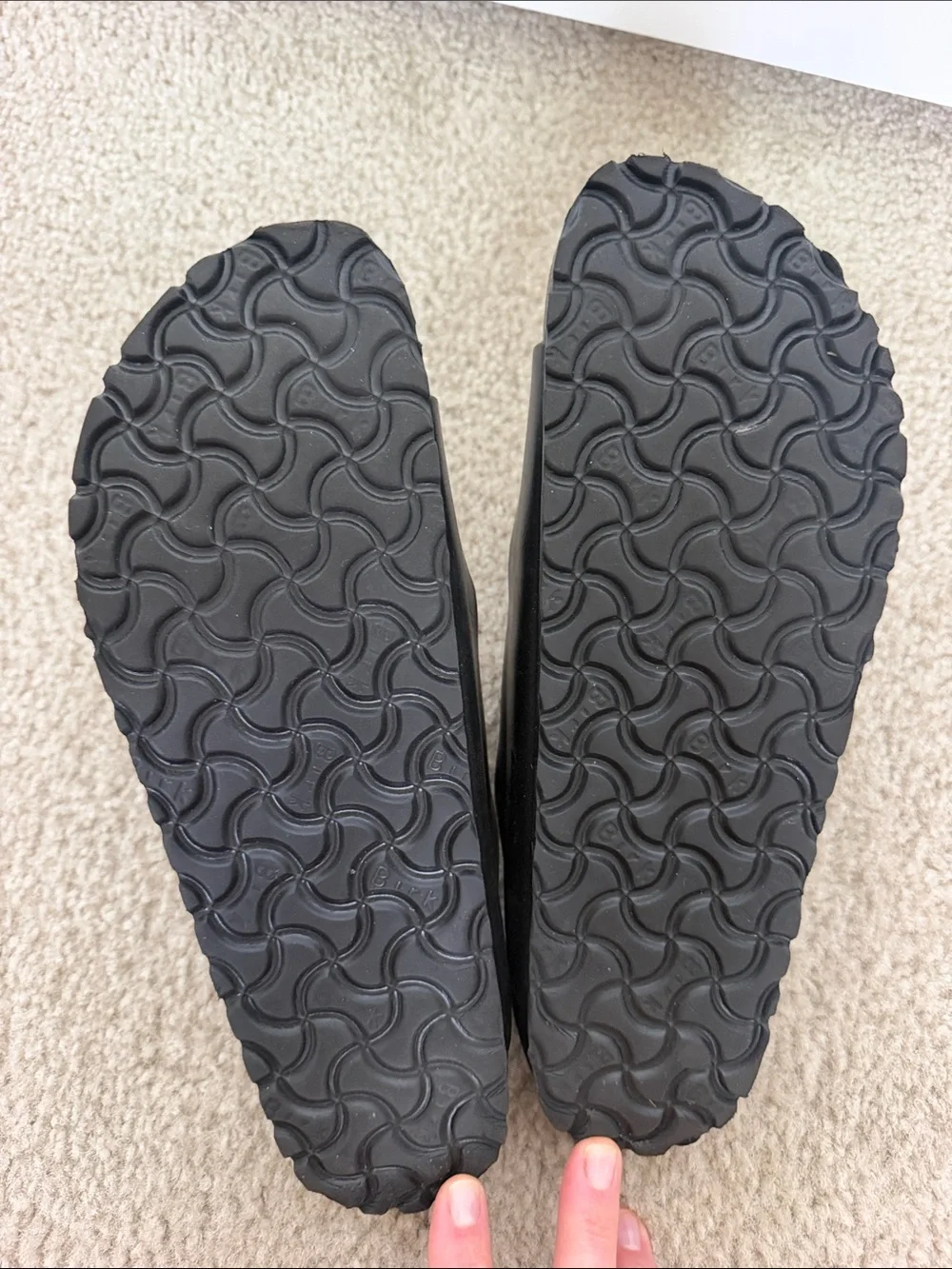 Black Womens Birkenstock Double-Buckle Slide Sandals